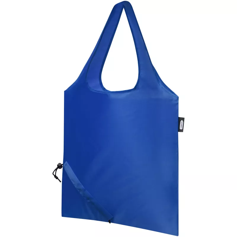 Sabia składana torba z długimi uchwytami z tworzywa RPET - Błękit królewski (12054153)