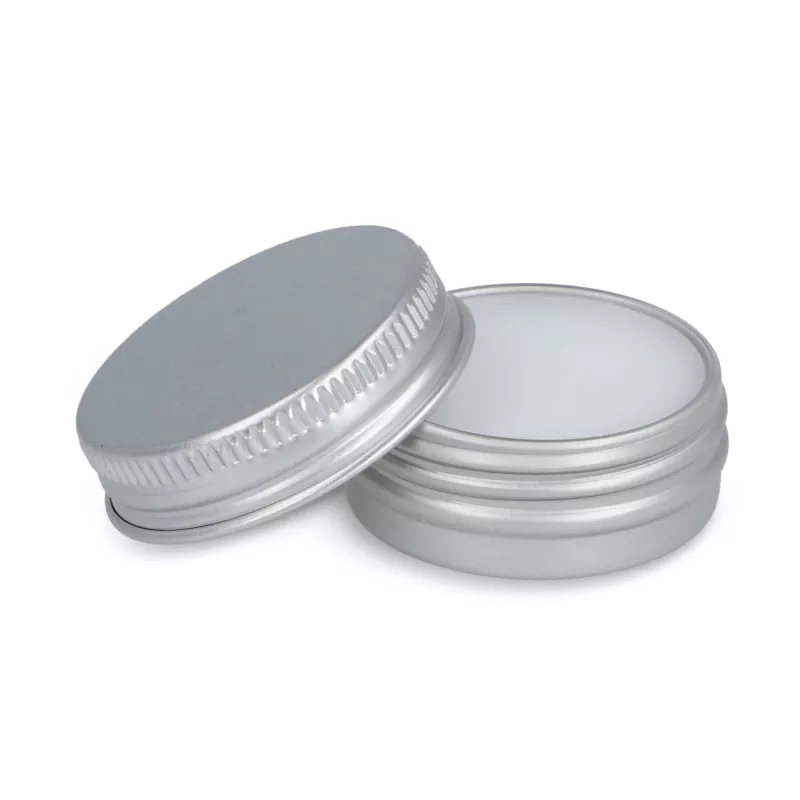 Balsam do ust w okrągłej puszce z zakręcanym wieczkiem - srebrny (LT90488-N0005)