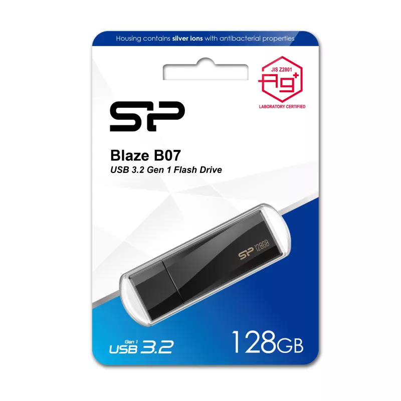 PENDRIVE BLAZE B07, 16GB 3.2 SILICON POWER - czarny (EG832603 128GB)