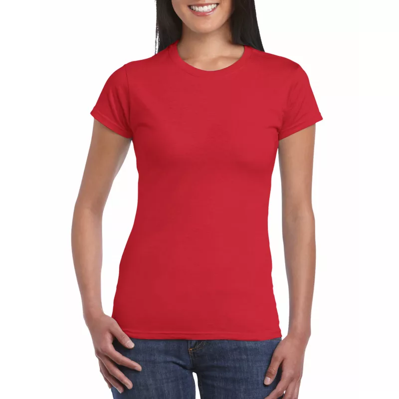 Koszulka bawełniana 150 g/m² Gildan SoftStyle™ - DAMSKA - Red (64000L-RED)