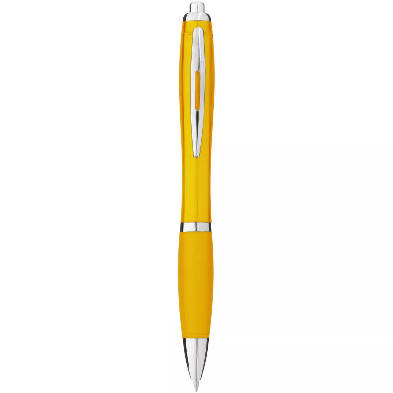 Długopis z kolorowym korpusem i uchwytem Nash - Żółty (10707805)