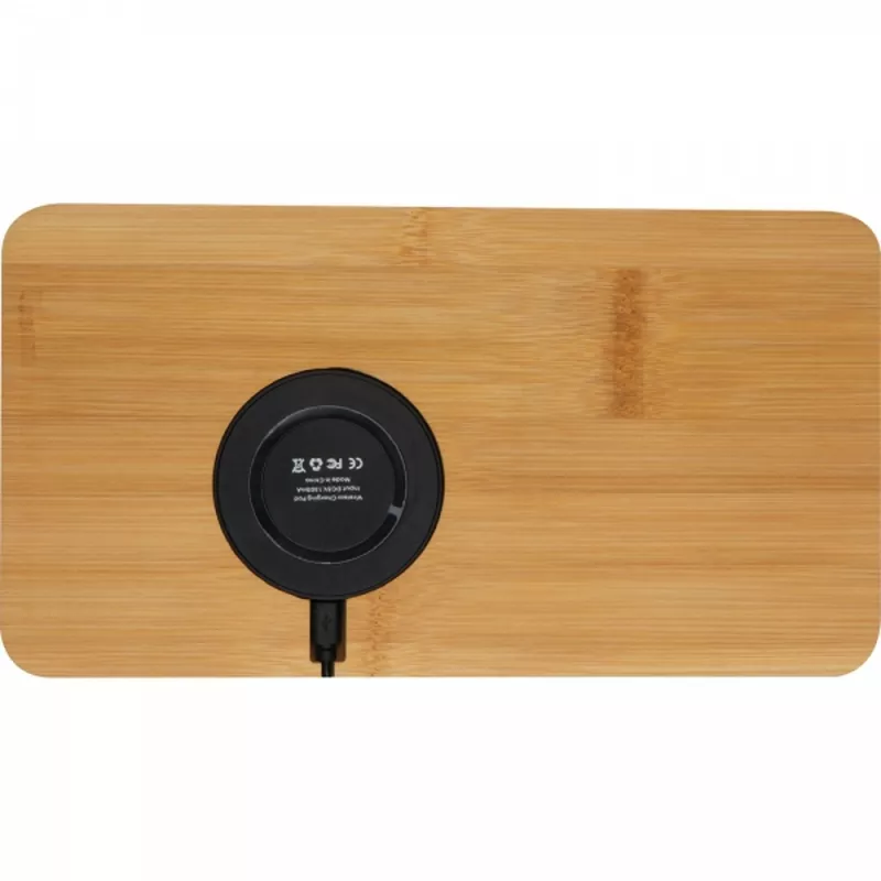 Organizer na biurko z ładowarką indukcyjną ISABELLE - beżowy (3149913)