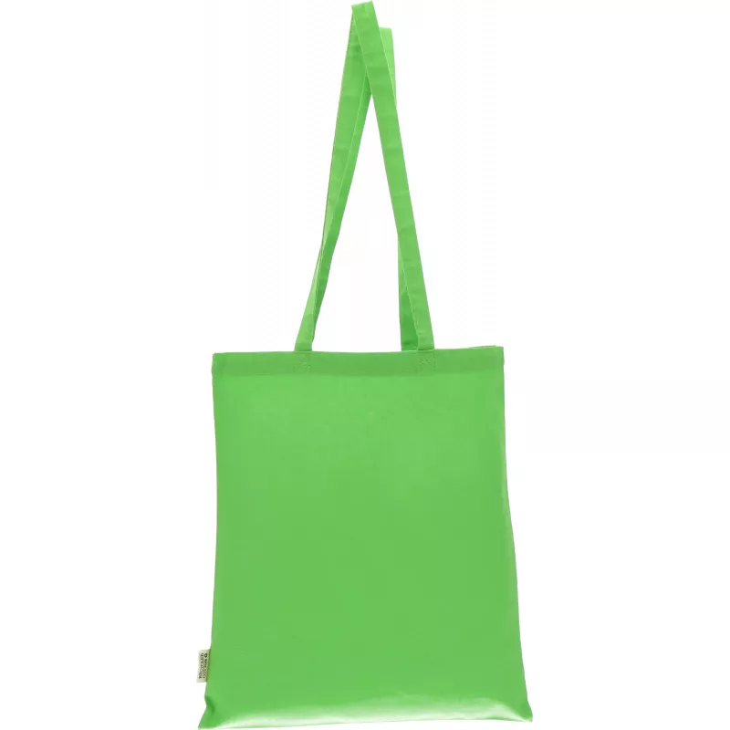 Torba bawełniana z długimi uszami 180g/m2 z materiałów z recyklingu GLEN - jasnozielony (6469829)