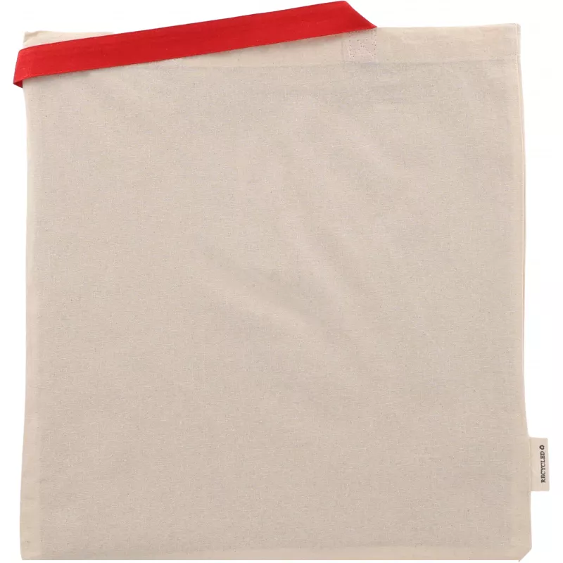 Torba bawełniana z długimi uszami, z recyklingu 140g/m2 CAMBRIDGE - czerwony (545405)