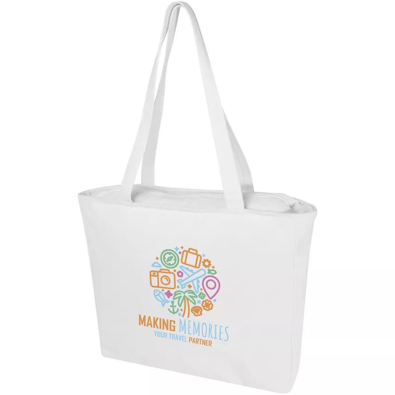 Weekender torba na zakupy z materiału z recyklingu o gramaturze 500 g/m² - Biały (12071201)