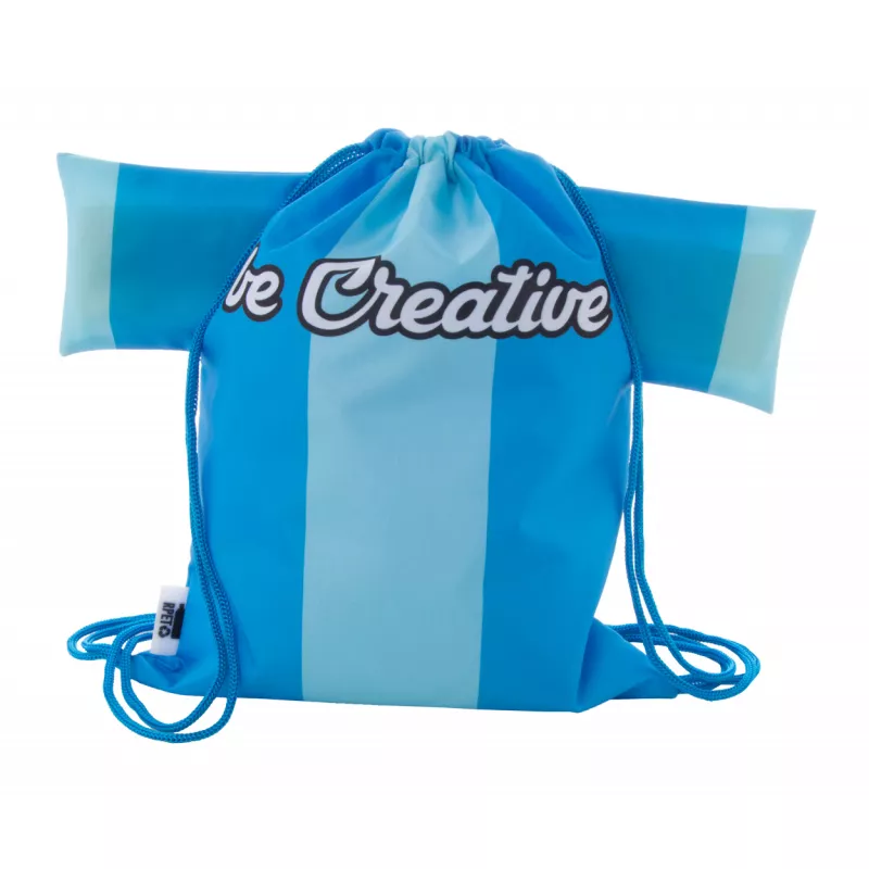 CreaDraw T Kids RPET personalizowany worek ze sznurkami dla dzieci - niebieski (AP716553-06)