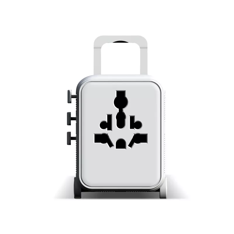 Wózek podróżny Xoopar Luggie GaN z adapterem podróżnym - biały (LT41033-N0001)