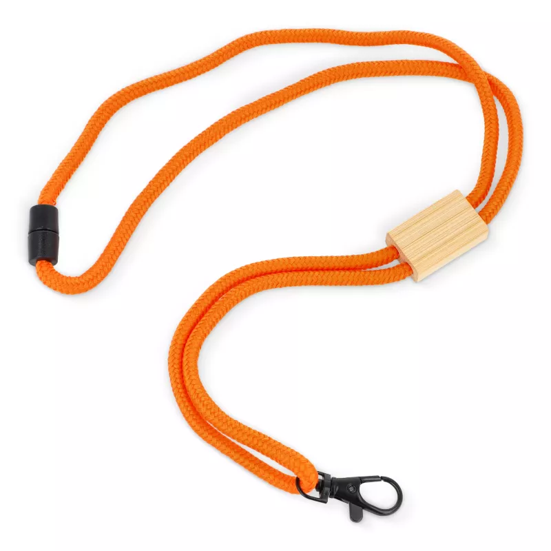 Paracord R-PET lanyard - pomarańczowy (LT95306-N0026)