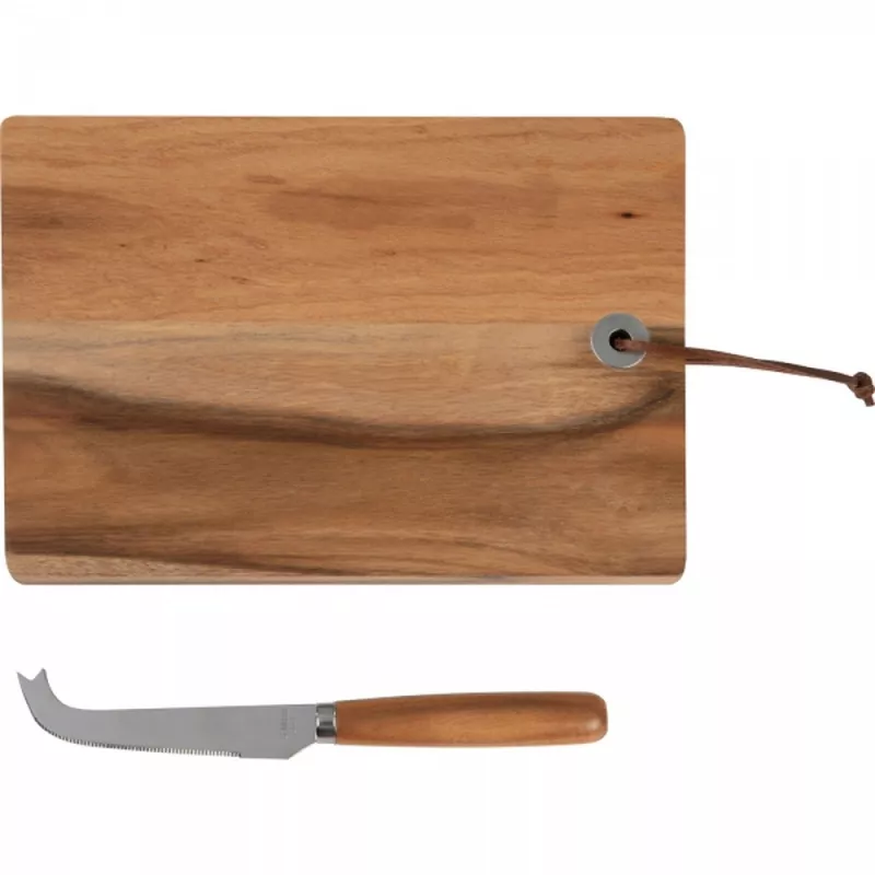 Deska do serów z nożem IGNAZIO - brązowy (8083601)