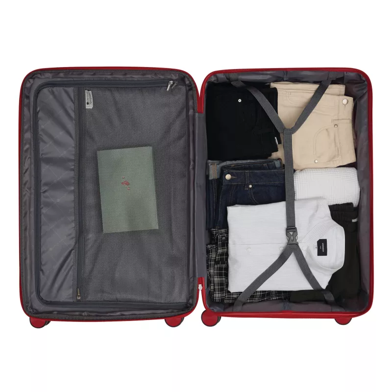 Zestaw walizek - czerwony (56-2210032)