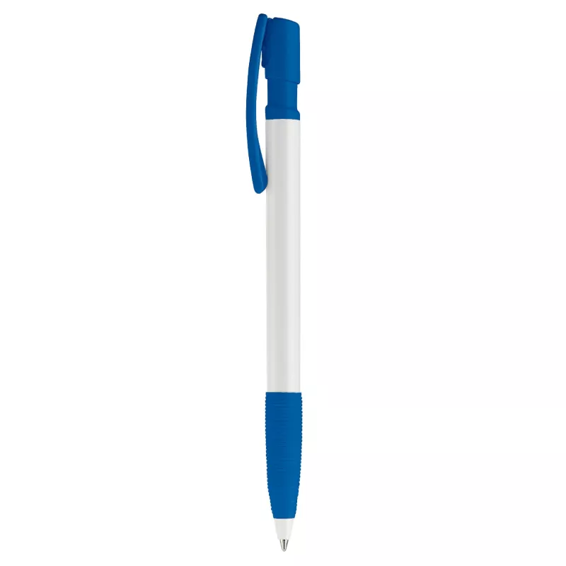 Długopis plastikowy Nash Grip - biało / królewskoniebieski (LT80801-N0114)