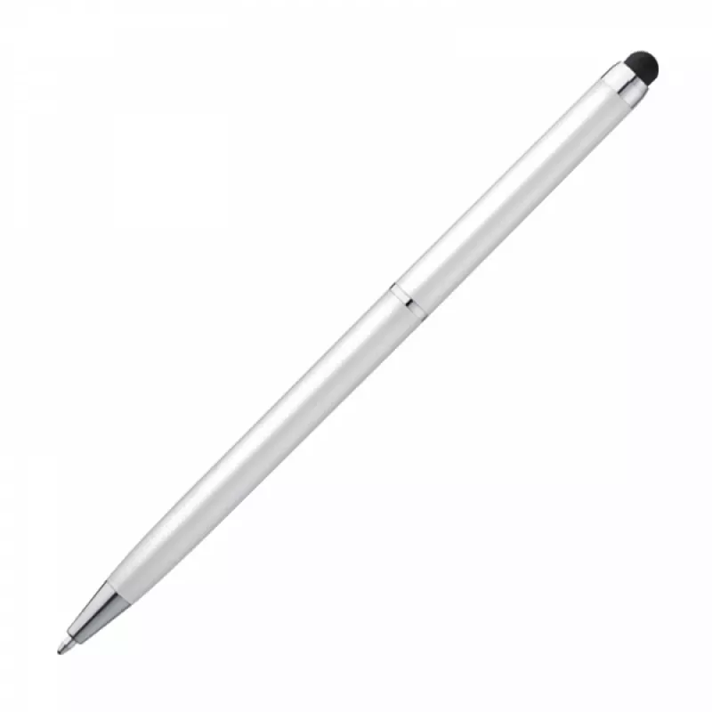 Długopis plastikowy touch pen - biały (1878606)