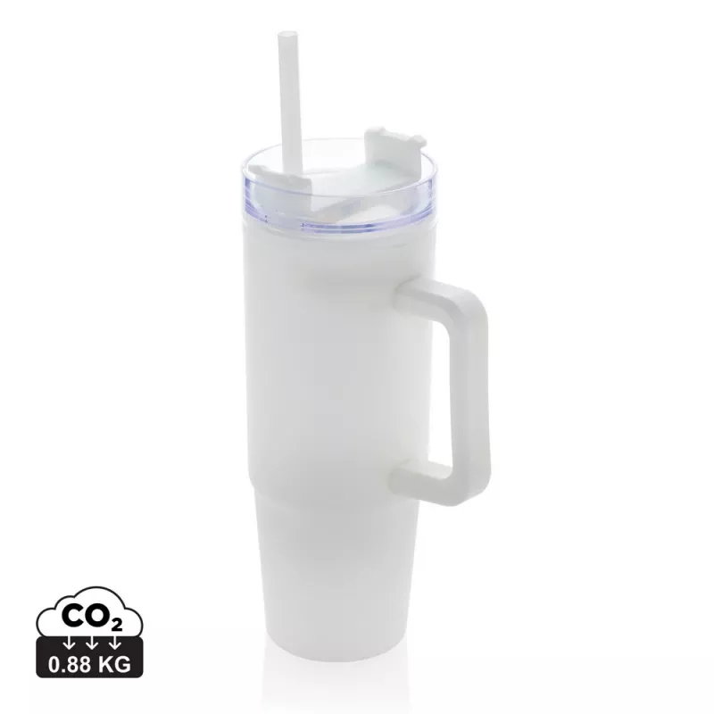 Kubek podróżny 900 ml Tana, plastik z recyklingu - biały (P437.103)