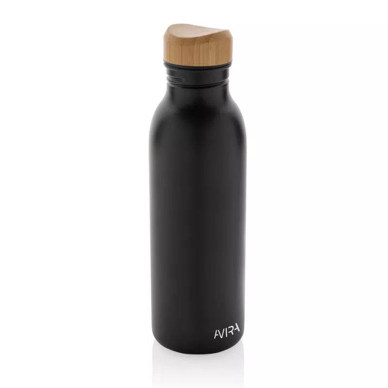 Butelka sportowa 600 ml Avira Alcor, stal nierdzewna z recyklingu - czarny (P438.061)