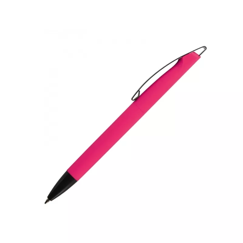 Długopis plastikowy z metalowym klipem BRESCIA - różowy (009911)