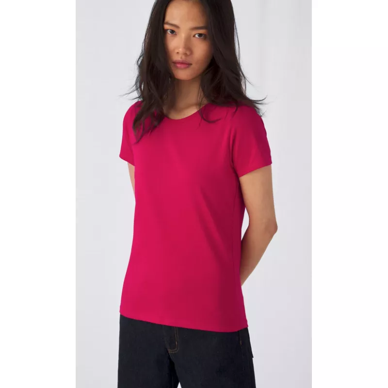 Damska koszulka reklamowa 185 g/m² B&C #E190 / WOMEN - Pixel Lime (986) (TW04T/E190-PIXEL LIME)