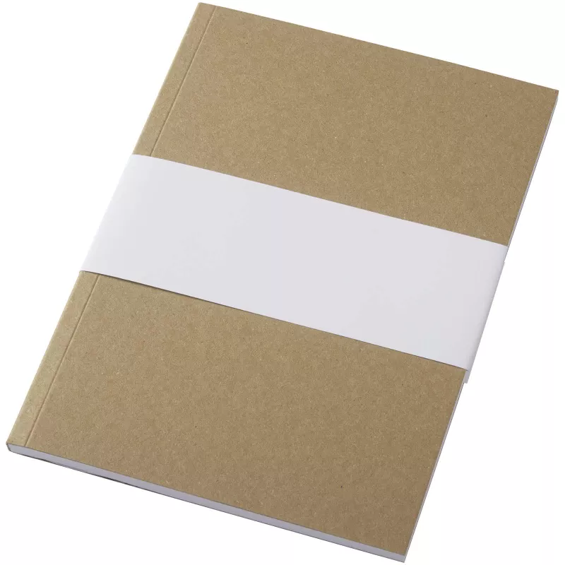 Notatnik A5 Novella Austen z miękką okładką z materiału z recyklingu, papier pakowy — 50 kartek - Piasek pustyni (21026506)