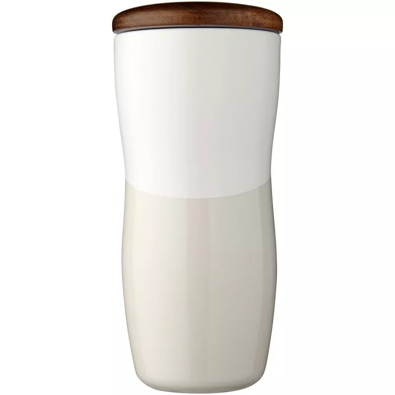 Dwuwarstwowy kubek ceramiczny Reno o pojemności 370 ml - Biały (10059201)