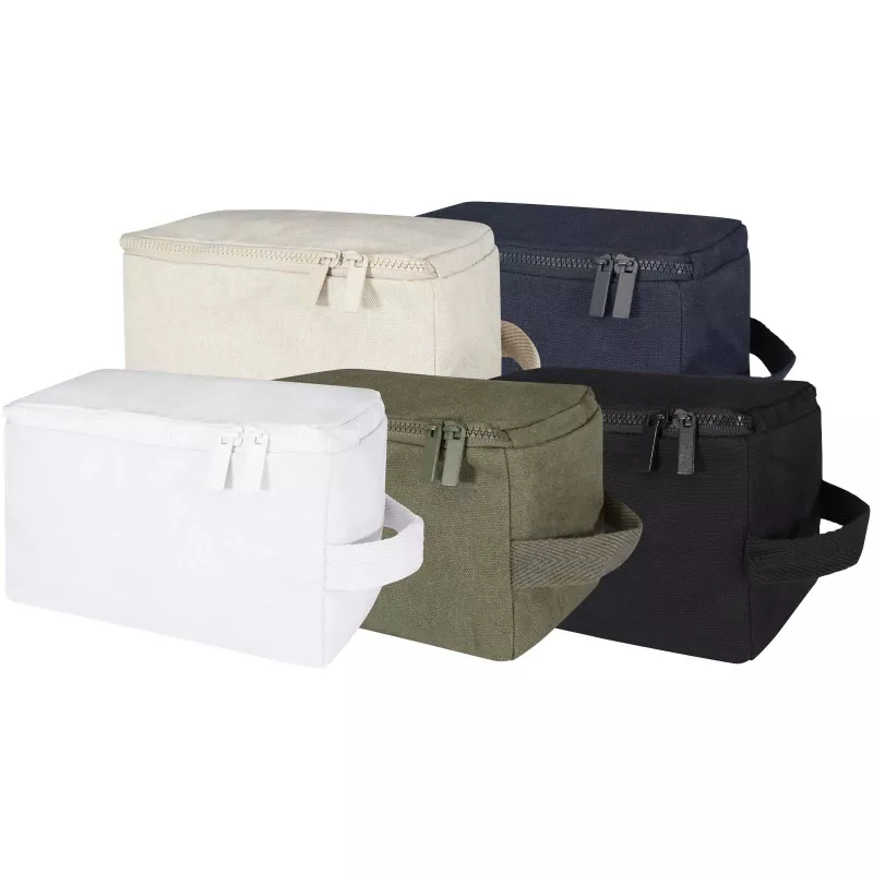 Organizer na przybory toaletowe z materiałów recyklingowanych Pack 500 g/m² Aware™ - Granatowy (12074655)