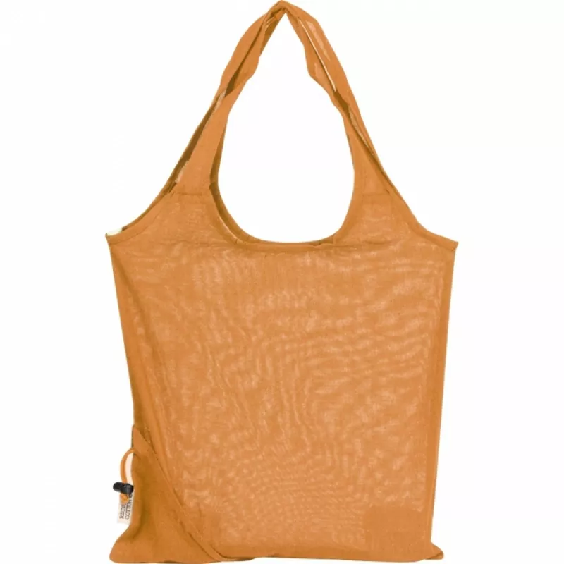 Składana torba z bawełny i poliestru z recyklingu 118 g/m² ANJA - pomarańczowy (6526210)