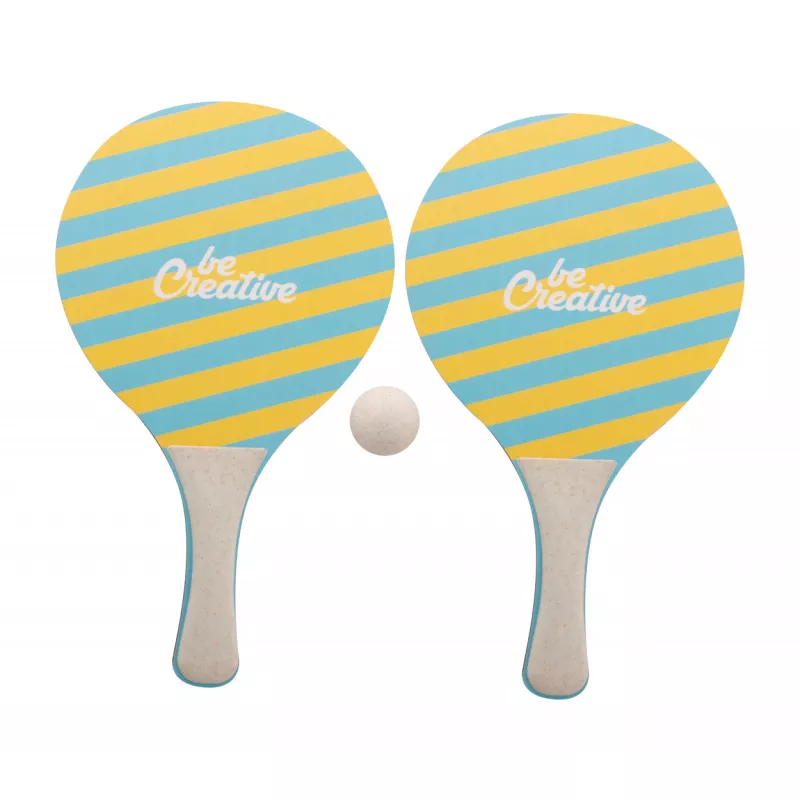 CreaShot personalizowany zestaw do tenisa plażowego - naturalny (AP716639)