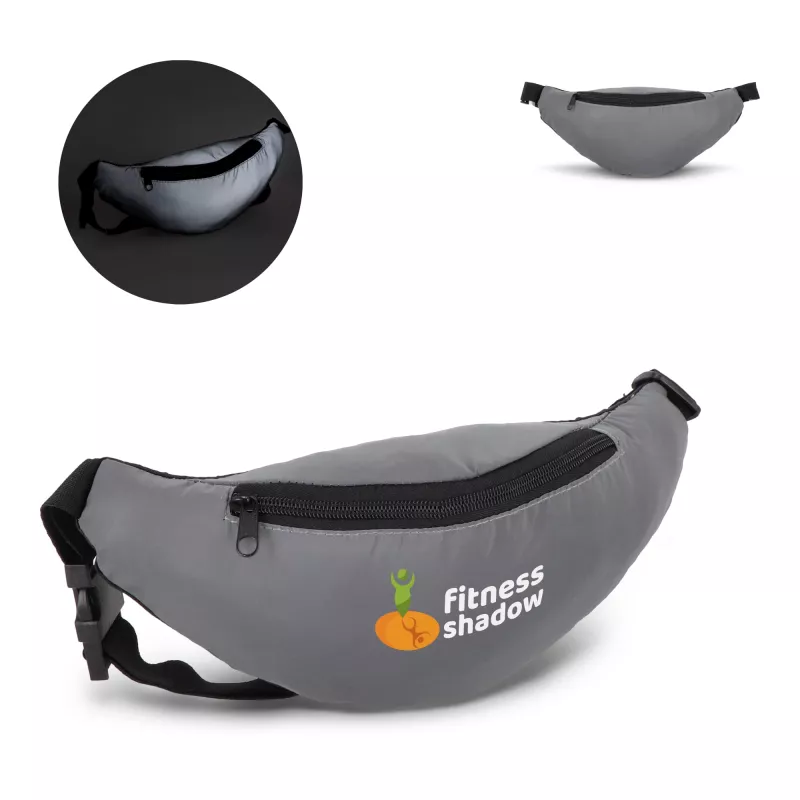 Odblaskowa saszetka biodrowa Zola - szary (LT95324-N0061)