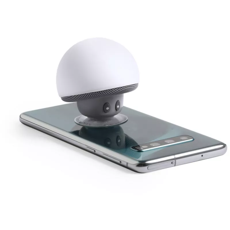 Głośnik bezprzewodowy 3W "grzybek", stojak na telefon - biały (V0396-02)