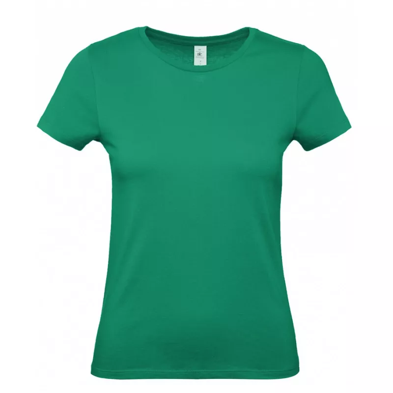 Damska koszulka reklamowa 145 g/m² B&C #E150 / WOMEN - Kelly Green (520) (TW02T/E150-KELLY GREEN)