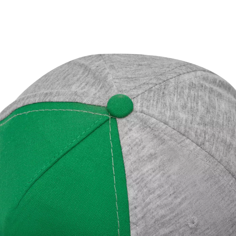 5 segmentowa czapka baseballowa - ciemnozielony, szary (56-0701605)