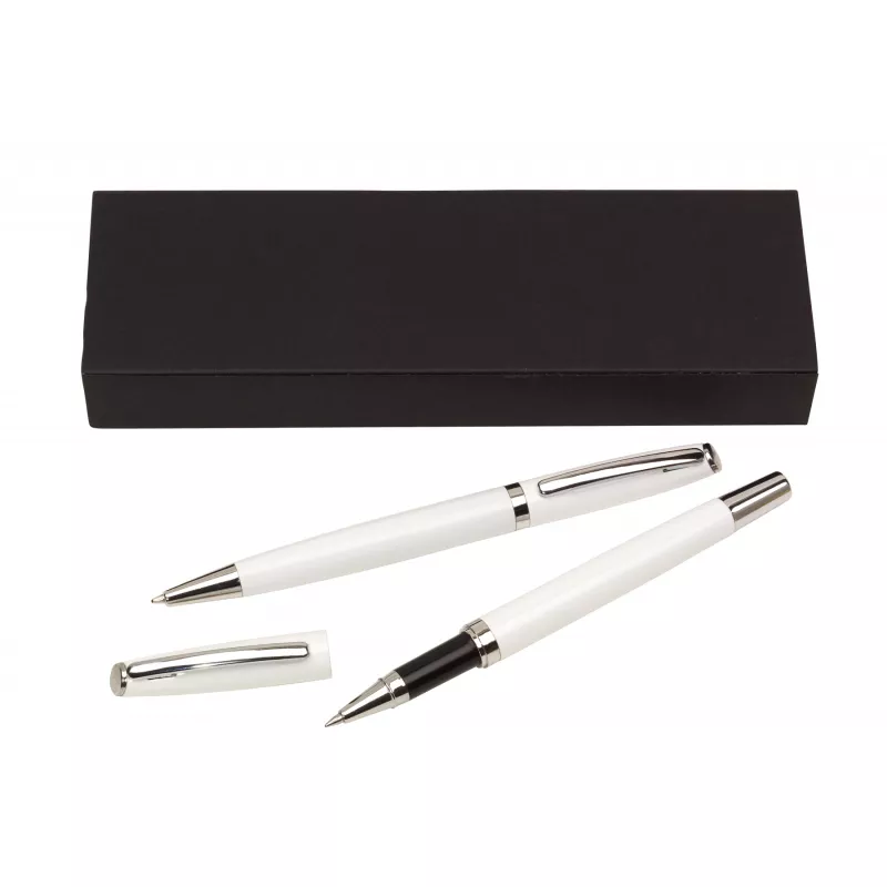 Zestaw do pisania długopis + pióro ALPHABET - biały (56-1101622)