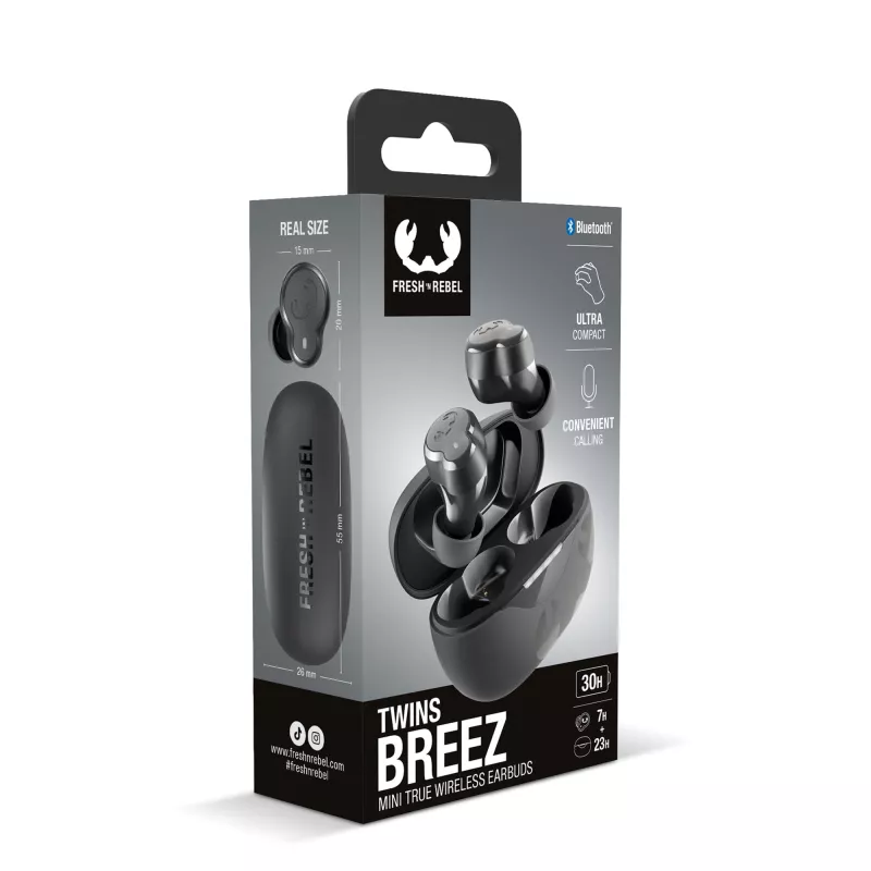 Słuchawki douszne Fresh 'n Rebel Twins Breez True Wireless - ciemnoszary (LT49738-N0060)