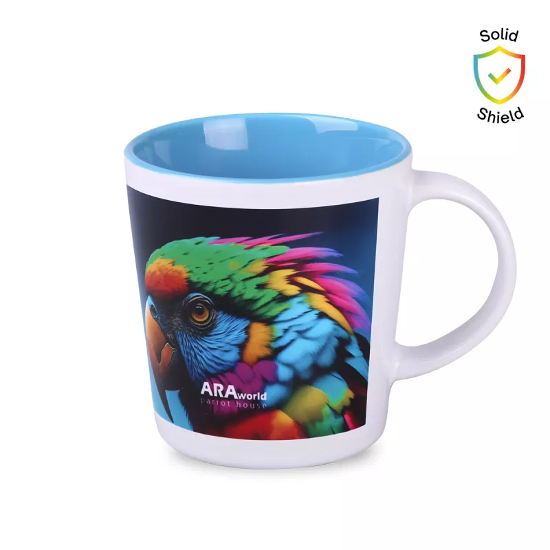 Kubek pod sublimację Berg Art Solid (380 ml) - biało-jasnoniebieski (M/548-BIAŁO/NIEBIESKI)