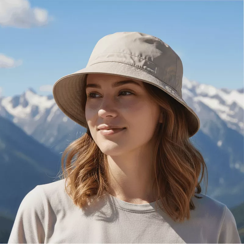 Składana czapka z daszkiem - beżowy (56-0702823)