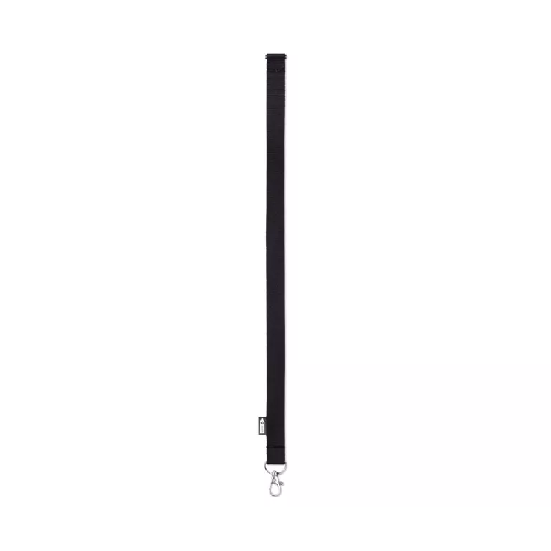 Smycz z RPET 20 mm z karabińczykiem LANY RPET - Czarny (MO6100-03)