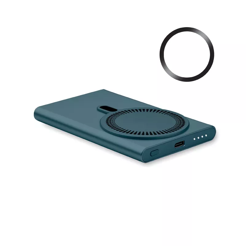 Powerbank magnetyczny 5000 mAh 15W z aluminium PAWTT - Niebieski (MO2442-04)