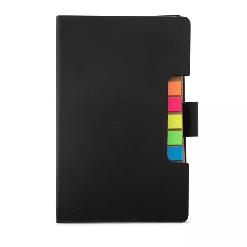 Notes z karteczkami samoprzylepnymi STIKLO A6 - czarny (18224-02)