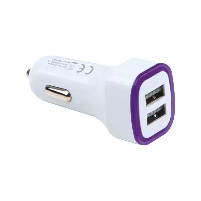 Ładowarka samochodowa USB FRUIT - fioletowy (092812)