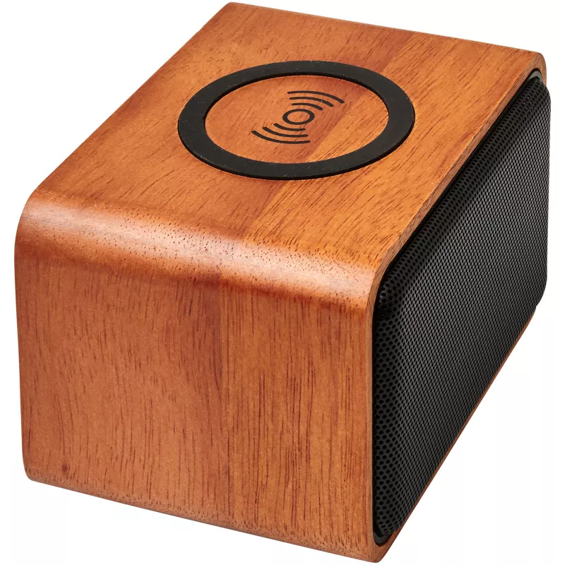 Głośnik Wooden z bezprzewodową ładowarką indukcyjną - Drewno (12400700)