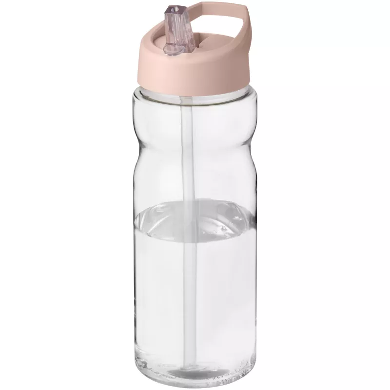 Bidon H2O Base® o pojemności 650 ml z wieczkiem z słomką - Pale blush pink-Przezroczysty (21004967)