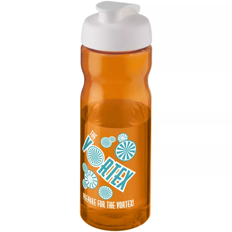 Bidon H2O Base® o pojemności 650 ml z wieczkiem zaciskowym - Biały-Pomarańczowy (21004530)