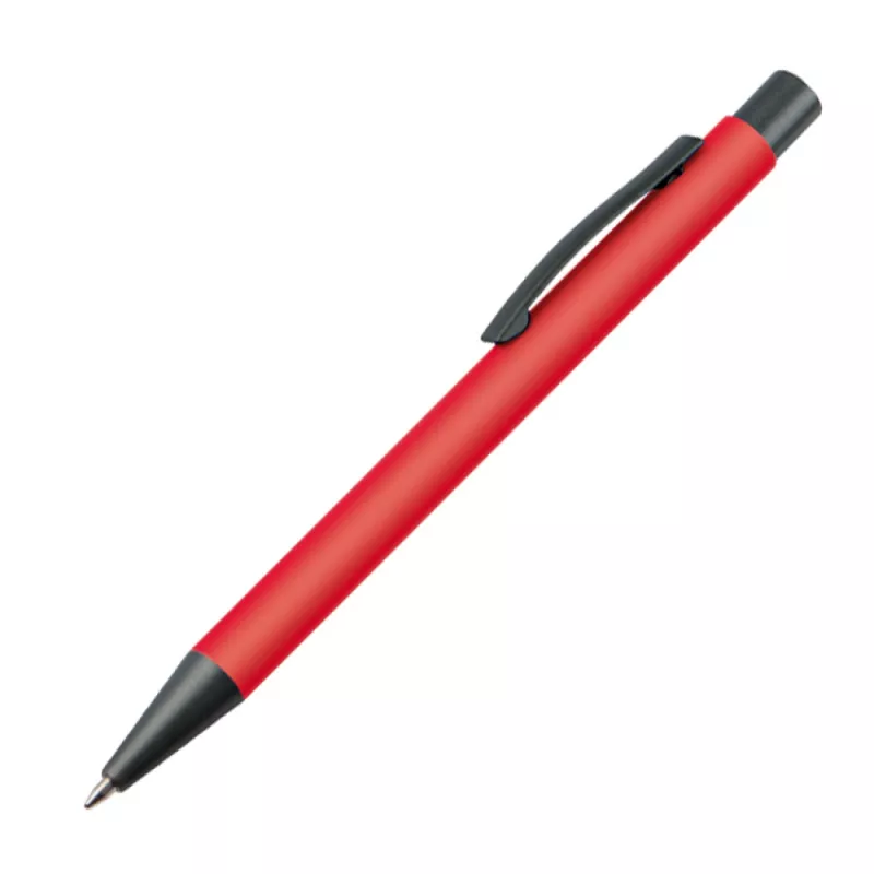 Długopis reklamowy plastikowy z metalowym klipem - czerwony (1094505)