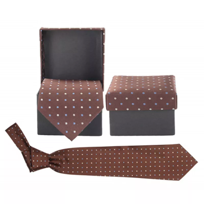Luxey krawat - brązowy (AP1128-09)