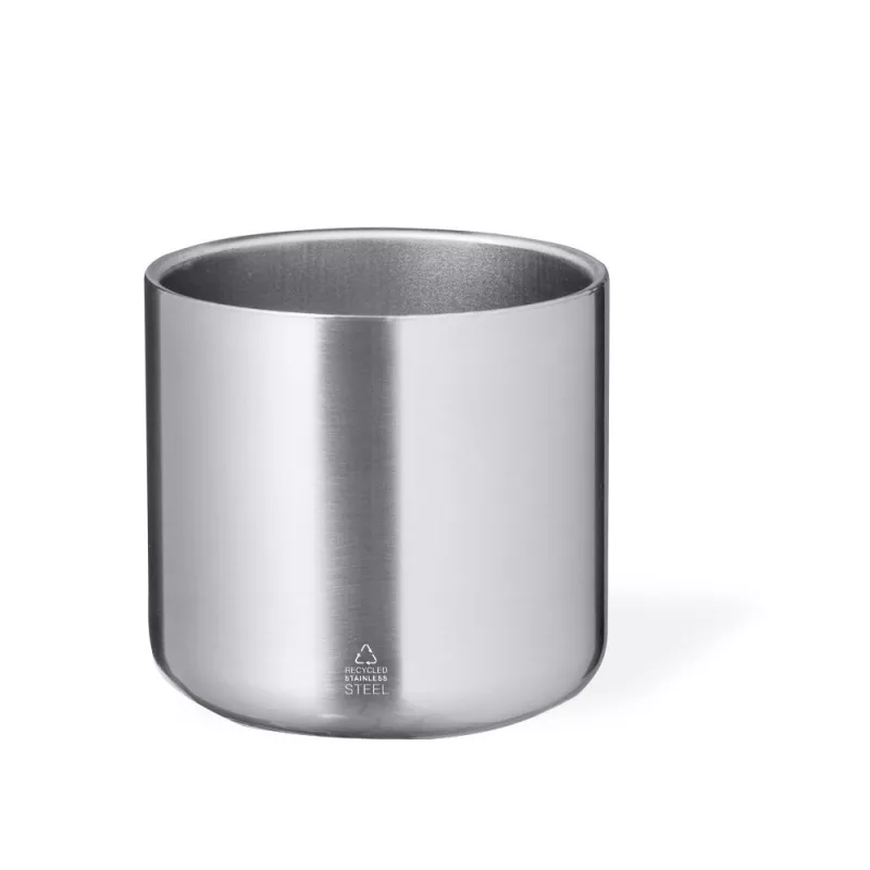 Kubek 400 ml ze stali nierdzewnej z recyklingu - srebrny (V2078-32)