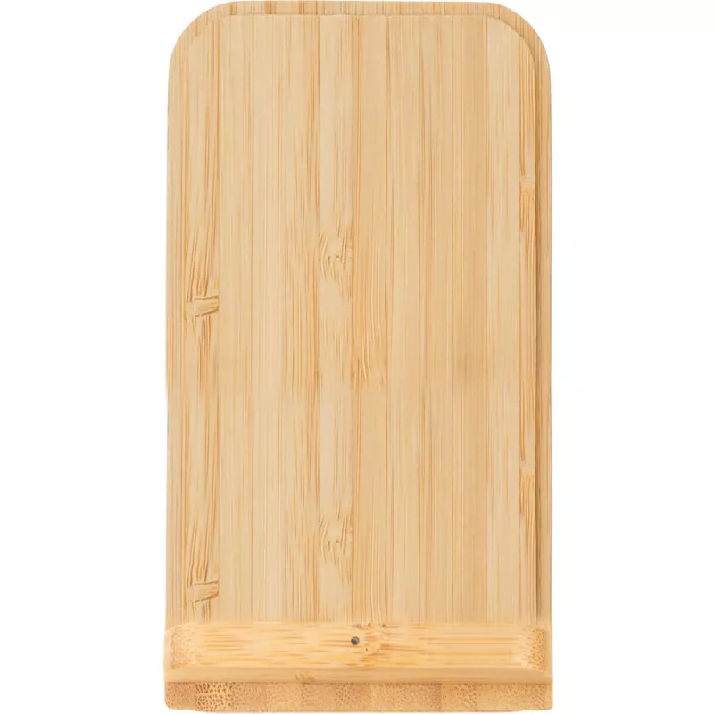 Bambusowa ładowarka bezprzewodowa 5W, stojak na telefon - drewno (V0186-17)