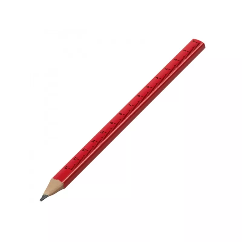 Ołówek stolarski 17,8 cm z miarką EISENSTADT - czerwony (089605)