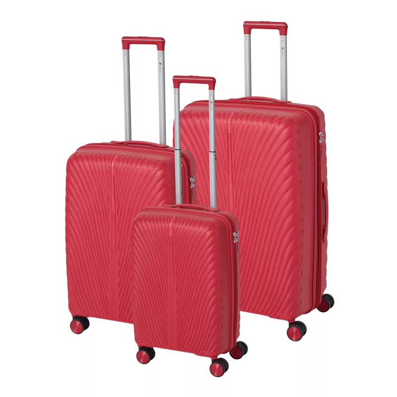 Zestaw walizek - czerwony (56-2210032)