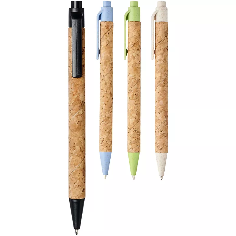 Długopis Midar z korka i słomy pszennej - Czarny-Piasek pustyni (10738500)