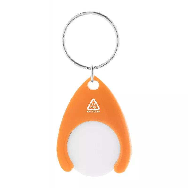 Brelok z żetonem do wózka RPET Neppy - pomarańcz (AP874021-03)