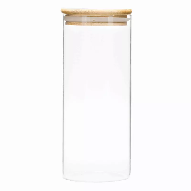Szklany słoik, pojemność ok. 850 ml - brązowy, transparentny (56-0306037)