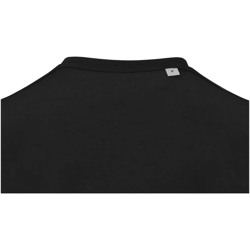 Balfour organiczna koszulka unisex z krótkim rękawem i dekoltem w serek, wykonana z materiału o gramaturze 200 g/m², z certyf - Czarny (39665-BLACK)
